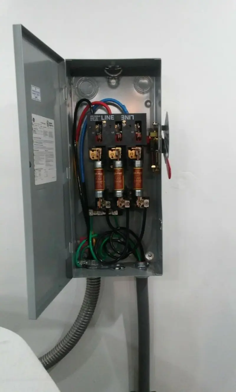 Three-phase disconnect switch installed for Electrical Wiring & Rewiring in The Meadows