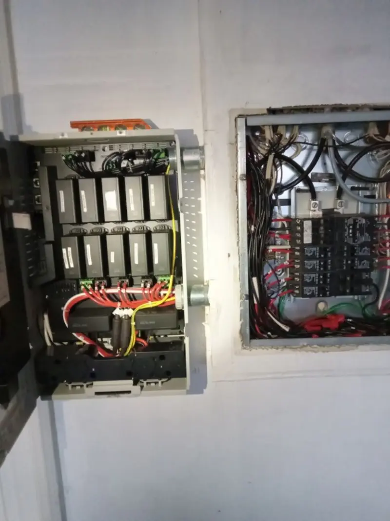 Electrical panel upgrade completed for Security Camera Wiring in The Meadows
